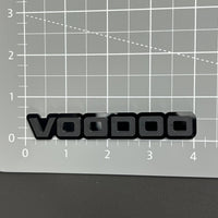 Voodoo Black 3D Acrylic Badge - Car Truck Emblem Fender Tailgate Trunk Sticker