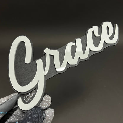 1PC Grace 3D Acrylic Badge - Car Truck Emblem Fender Tailgate Trunk Sticker