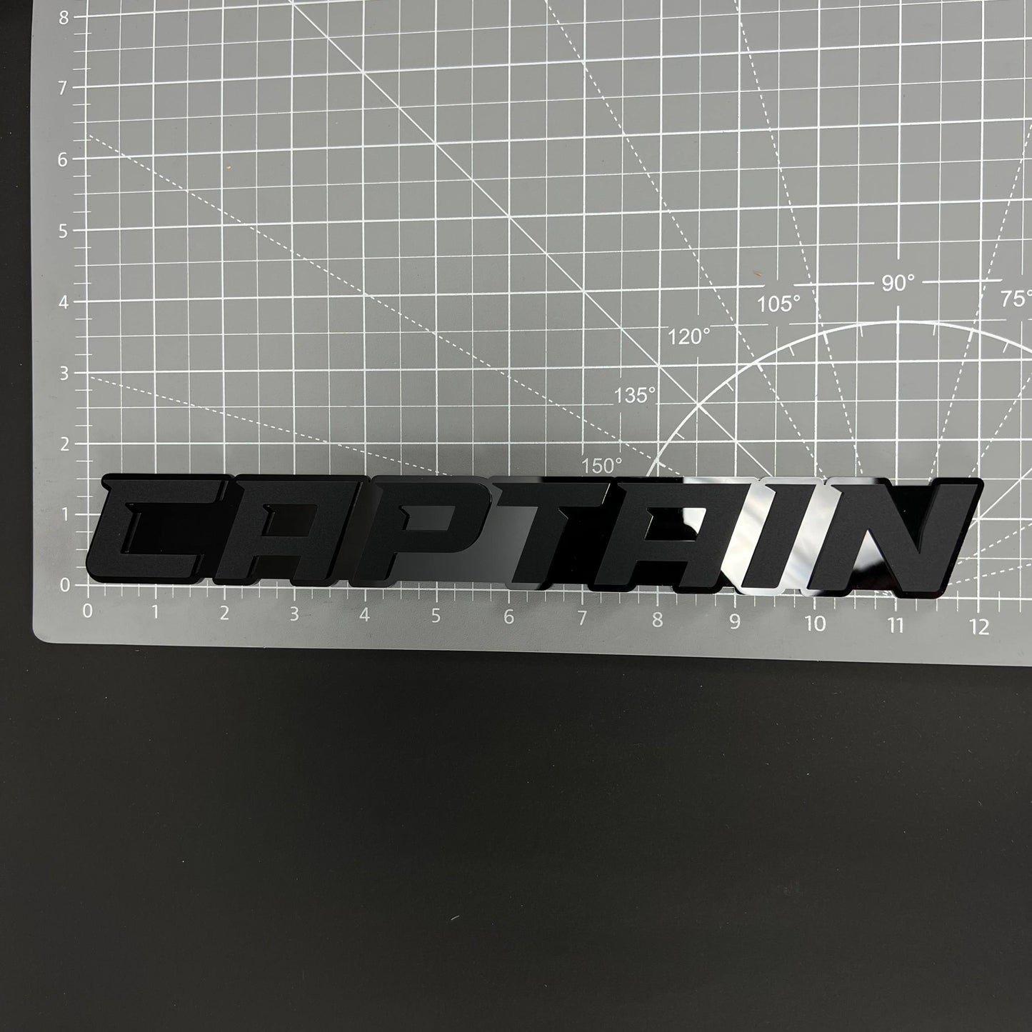1PC CAPTAIN 3D Acrylic Badge - Car Truck Emblem Fender Tailgate Trunk Sticker
