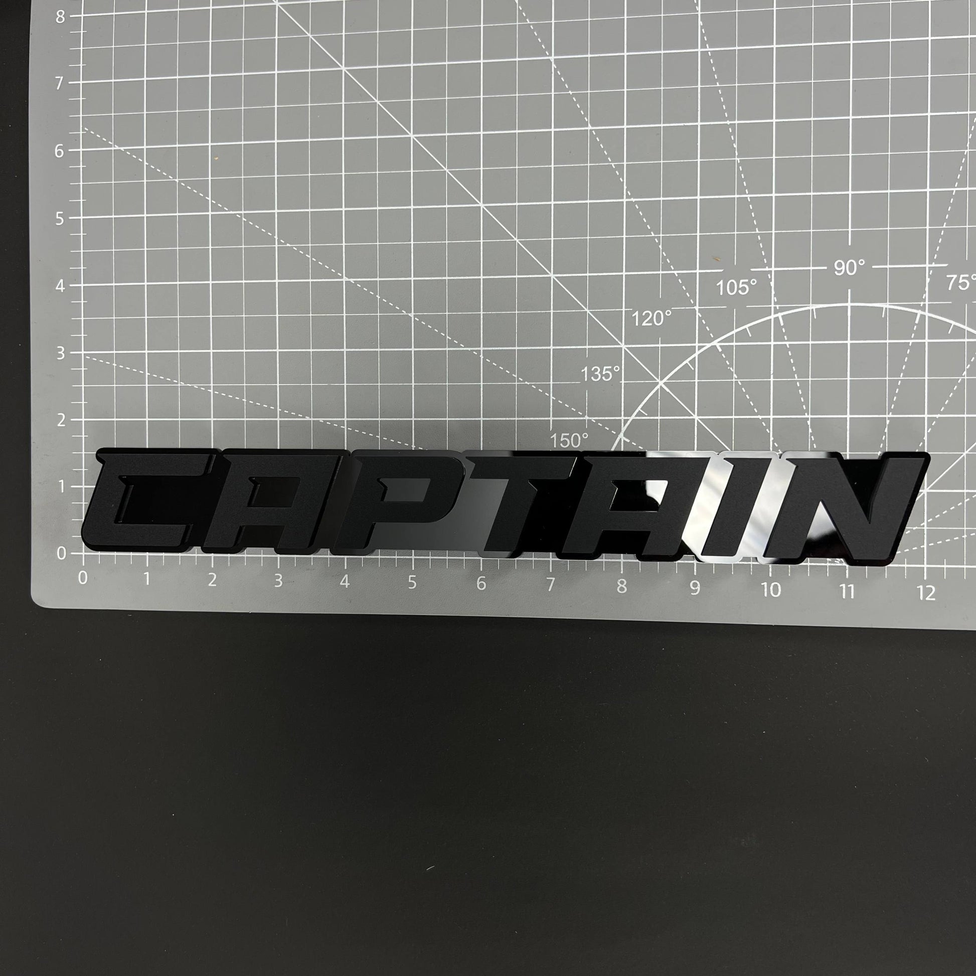 1PC CAPTAIN 3D Acrylic Badge - Car Truck Emblem Fender Tailgate Trunk Sticker