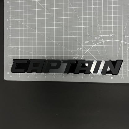 1PC CAPTAIN 3D Acrylic Badge - Car Truck Emblem Fender Tailgate Trunk Sticker