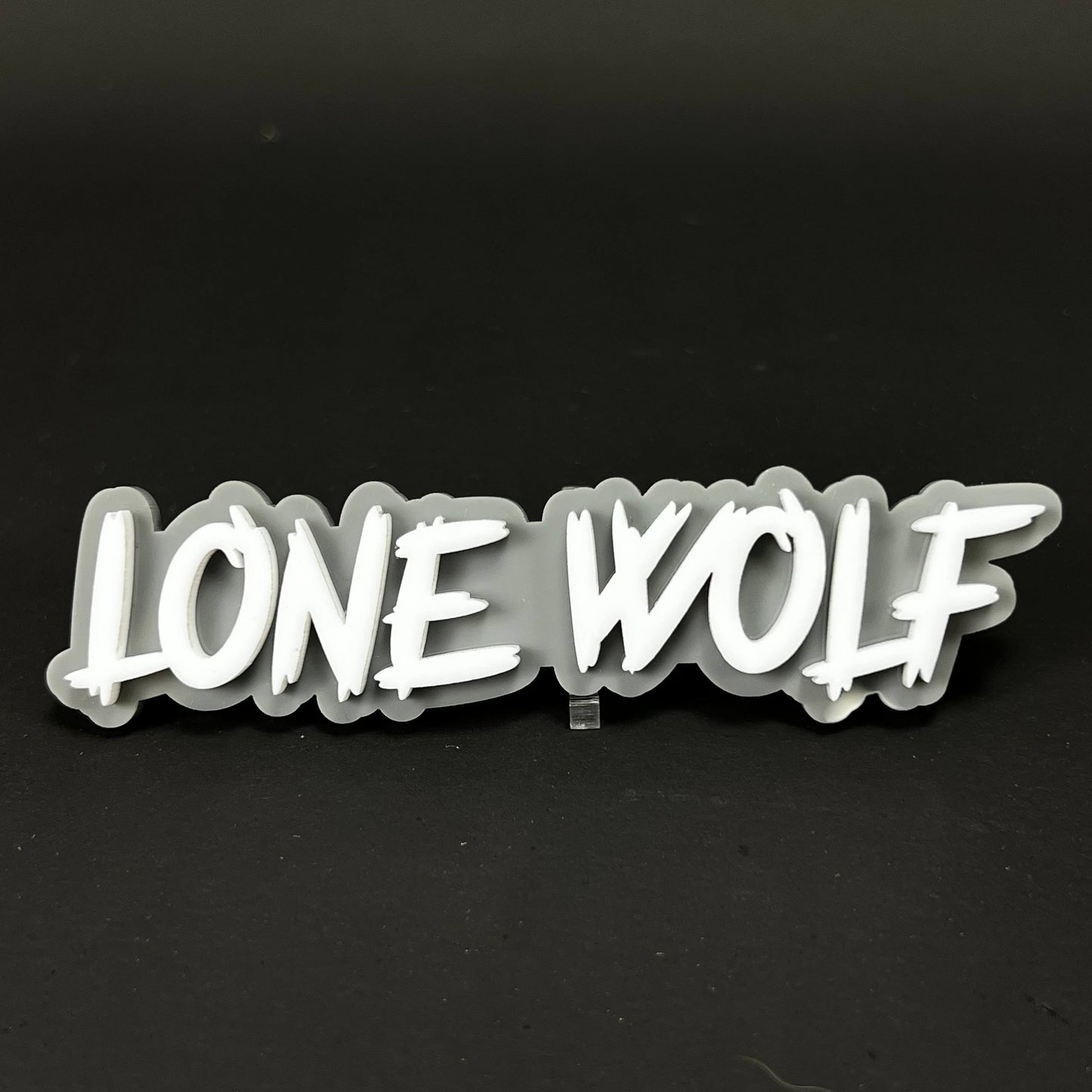 1PC LONE WOLF 3D Acrylic Badge - Car Truck Emblem Fender Tailgate Trunk Sticker