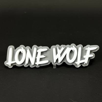 1PC LONE WOLF 3D Acrylic Badge - Car Truck Emblem Fender Tailgate Trunk Sticker