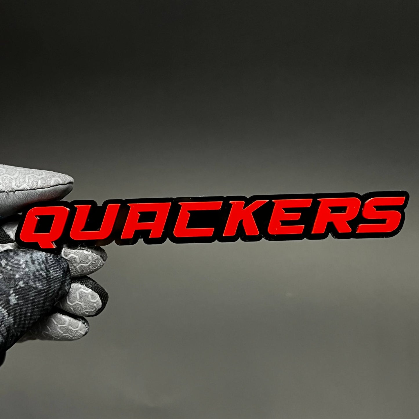 1PC QUACKERS 3D Acrylic Badge - Car Truck Emblem Fender Tailgate Trunk Sticker