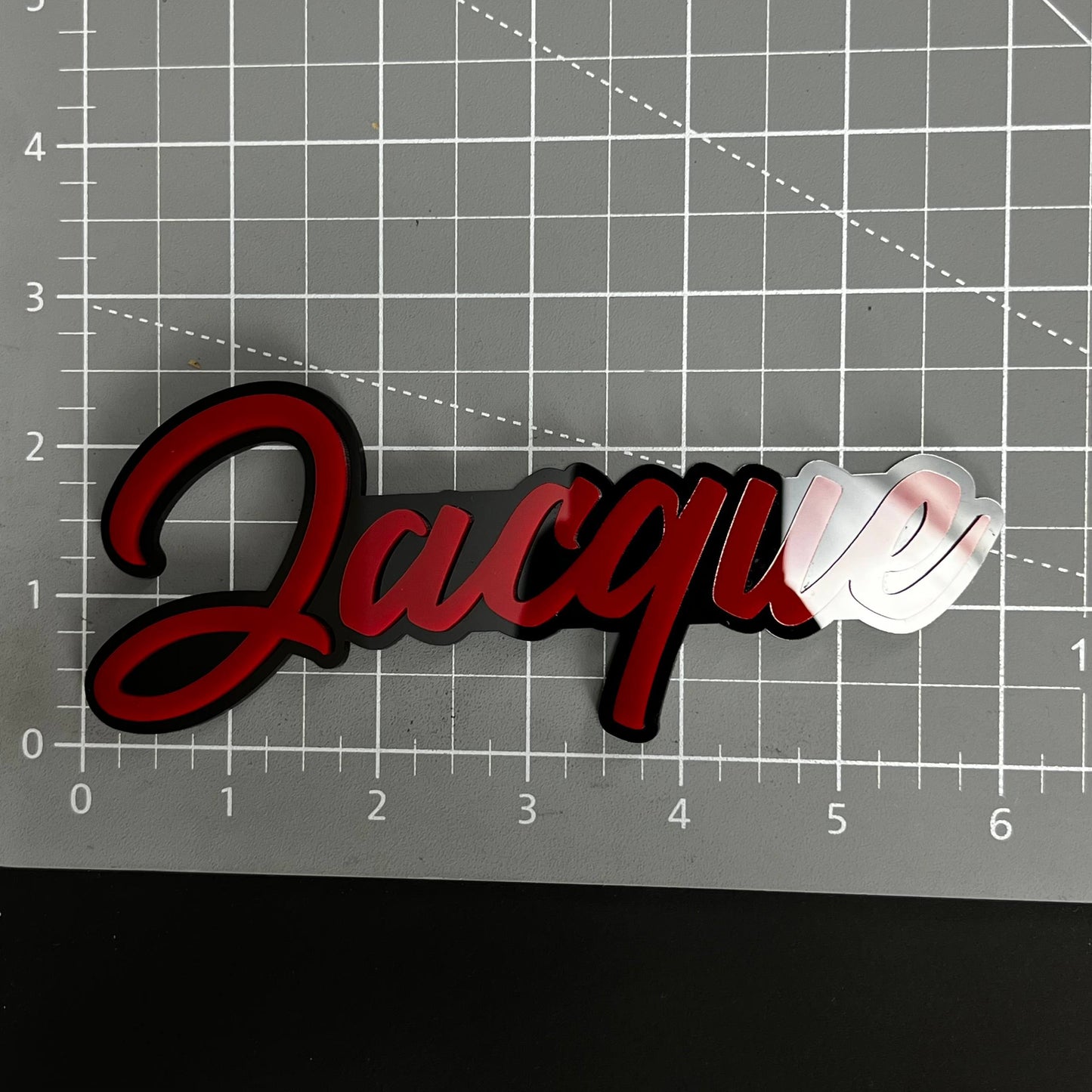 1PC Jacque 3D Acrylic Badge - Car Truck Emblem Fender Tailgate Trunk Sticker