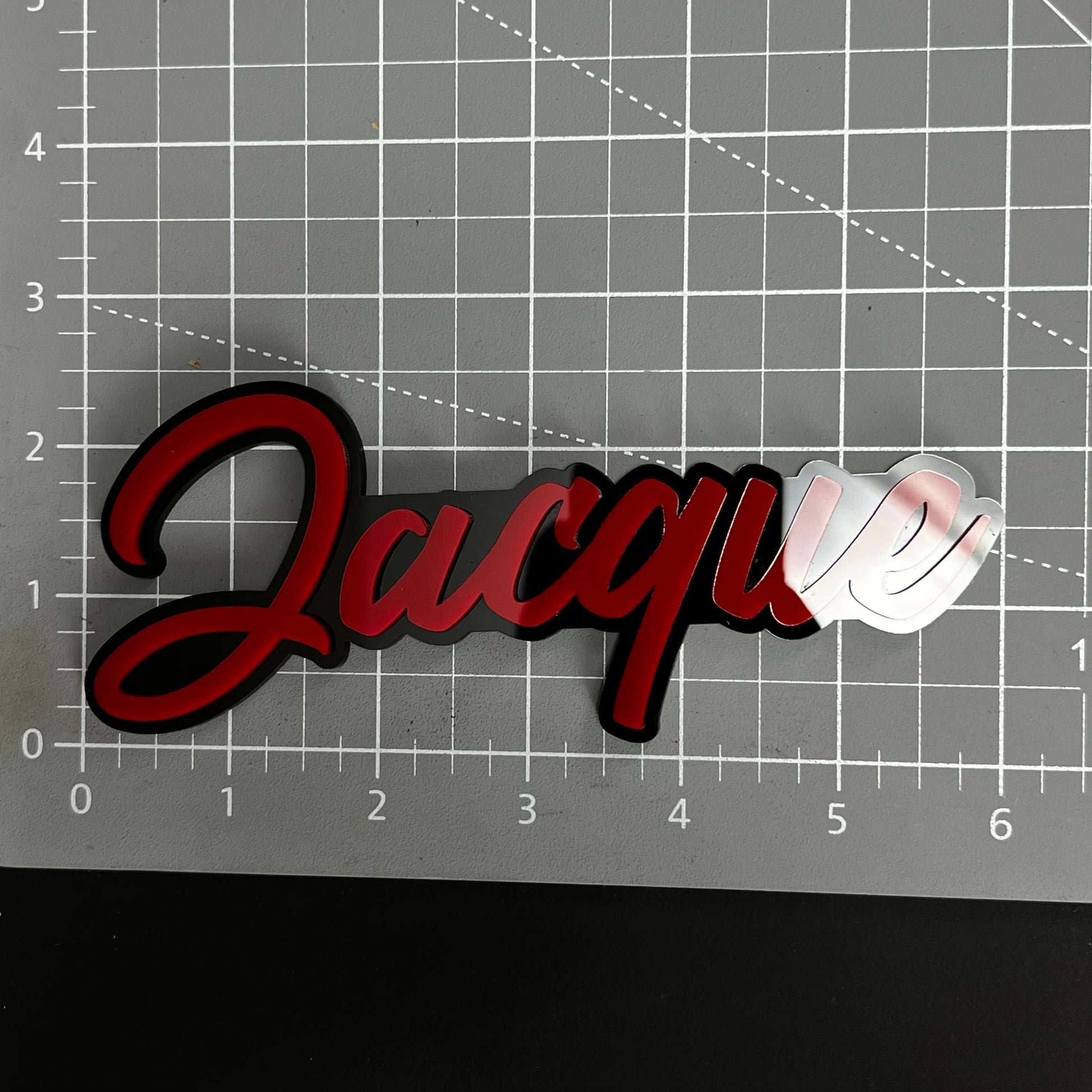 1PC Jacque 3D Acrylic Badge - Car Truck Emblem Fender Tailgate Trunk Sticker