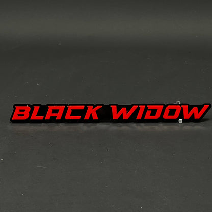 1PC BLACK WIDOW 3D Acrylic Badge - Car Truck Emblem Fender Sticker