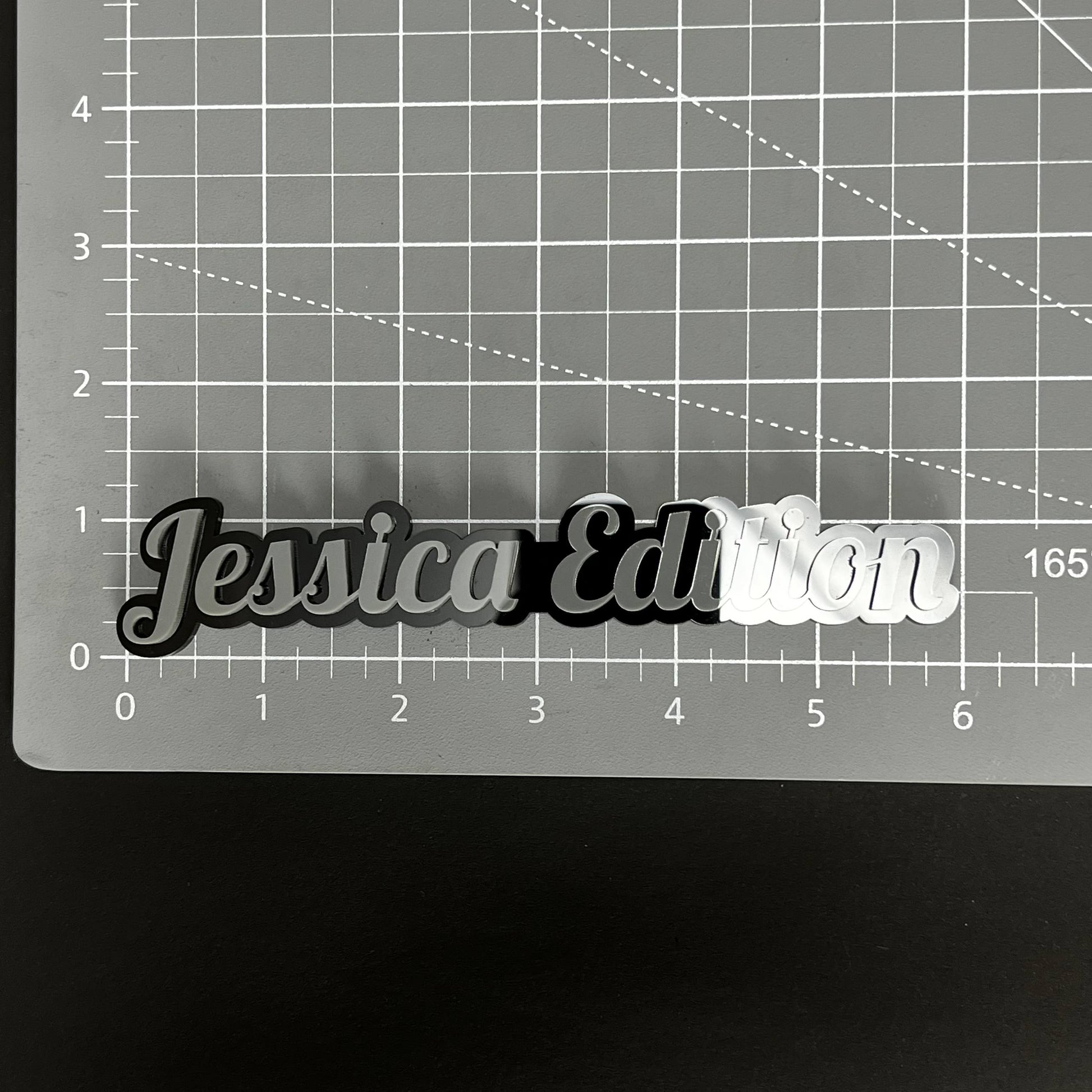1PC Jessica Edition 3D Acrylic Badge - Car Truck Emblem Fender Sticker
