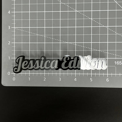 1PC Jessica Edition 3D Acrylic Badge - Car Truck Emblem Fender Sticker