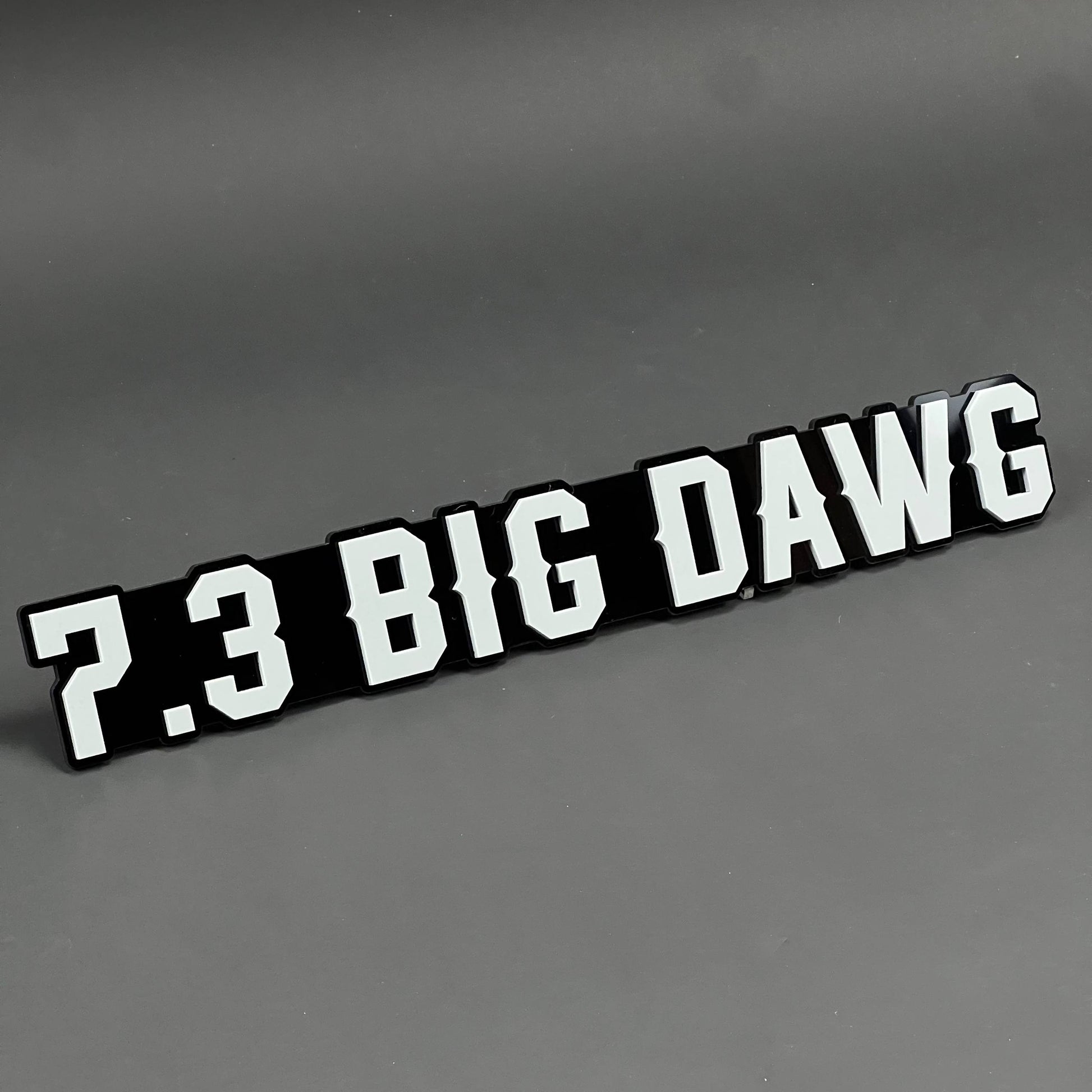 1PC 7.3 BIG DAWG 3D Acrylic Badge - Car Truck Emblem Fender Sticker