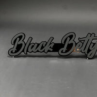 1PC Black Betty 3D Acrylic Badge - Car Truck Emblem Fender Sticker