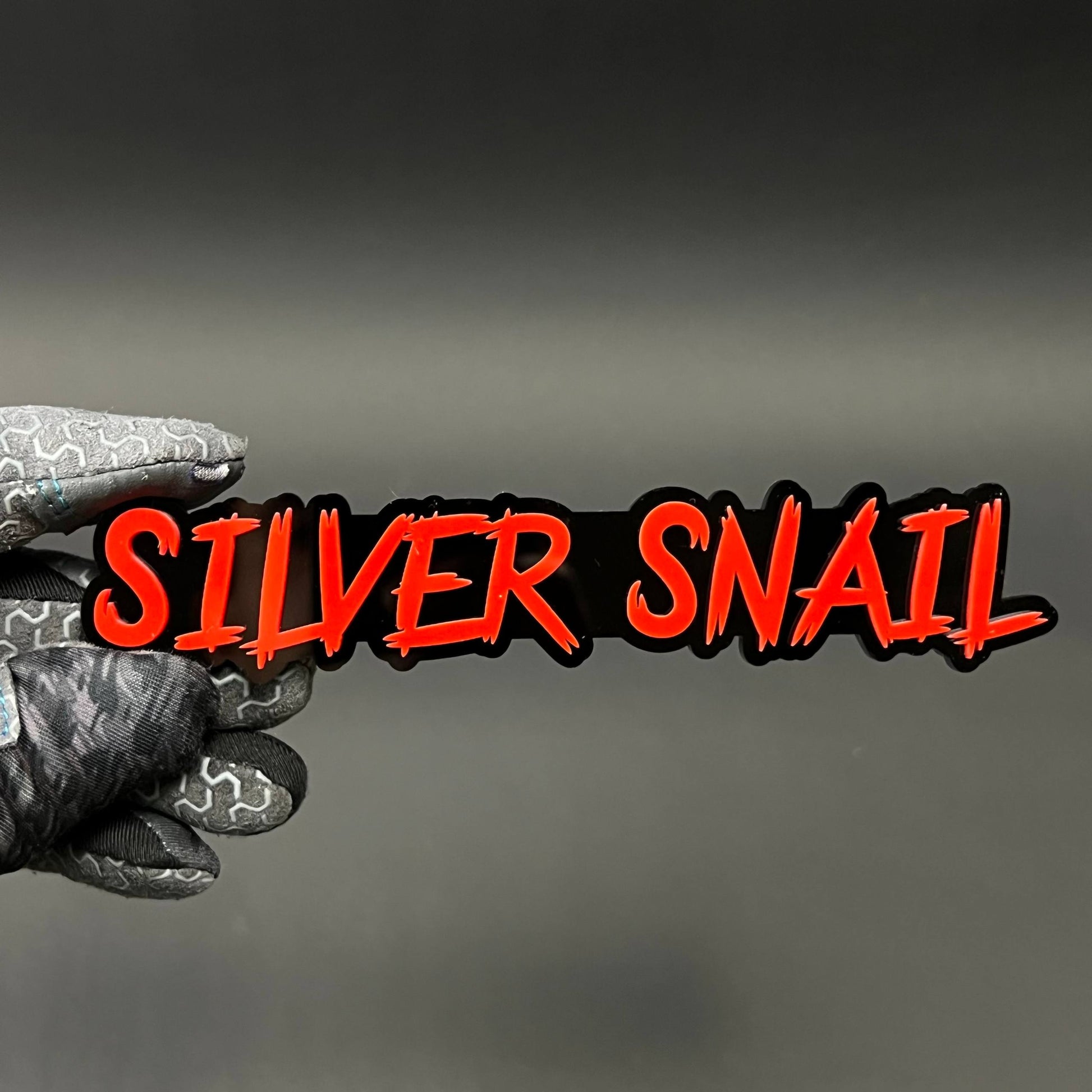 1PC SILVER SNAIL 3D Acrylic Badge - Car Truck Emblem Fender Sticker