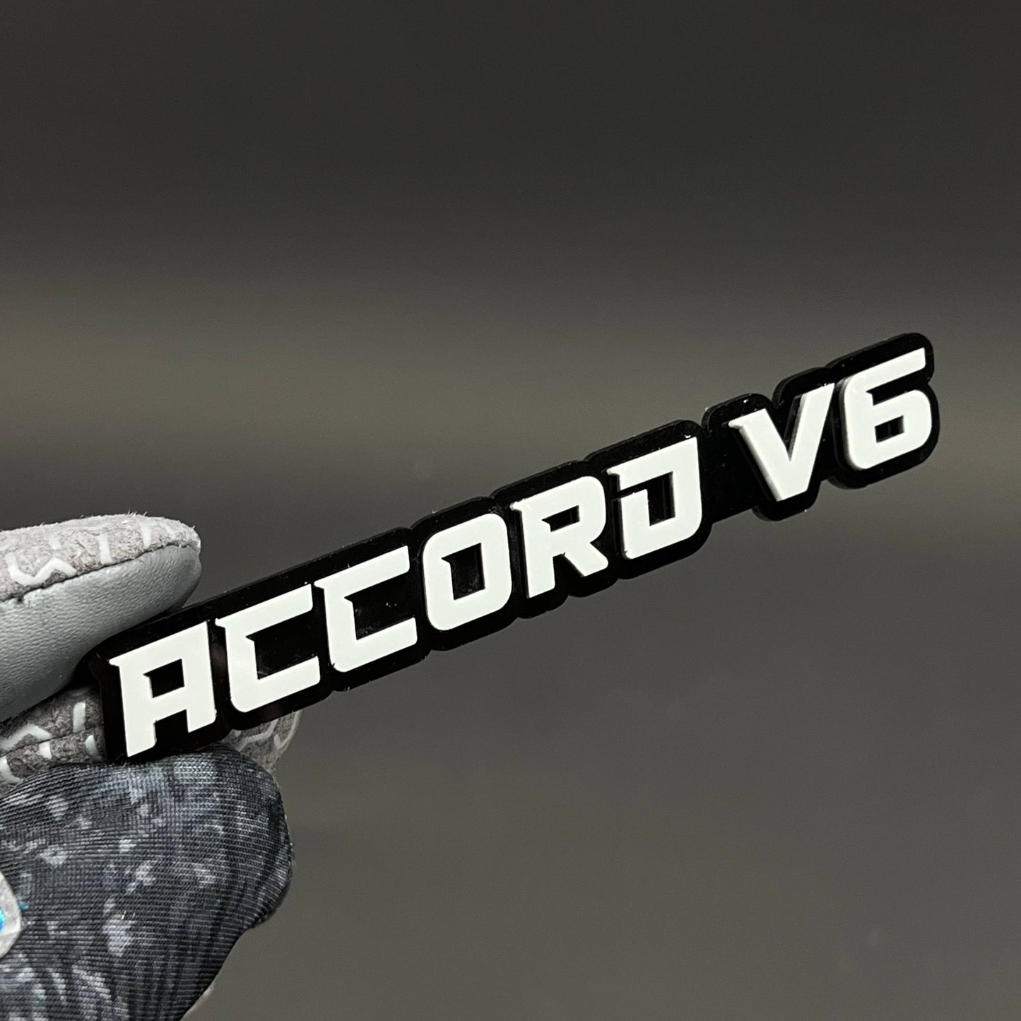 1PC ACCORD V6 3D Acrylic Badge - Car Truck Emblem Fender Tailgate Trunk Sticker