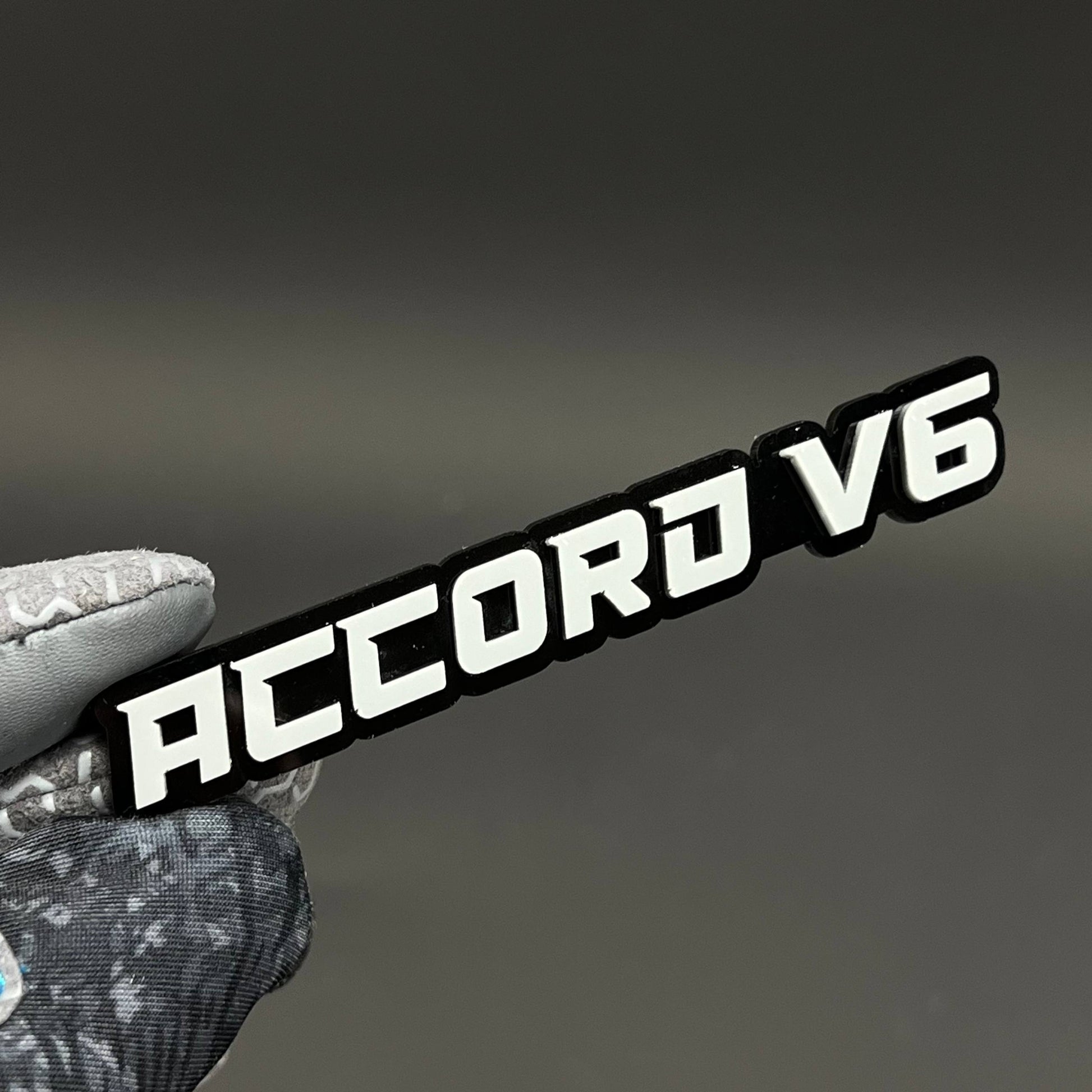 1PC ACCORD V6 3D Acrylic Badge - Car Truck Emblem Fender Tailgate Trunk Sticker