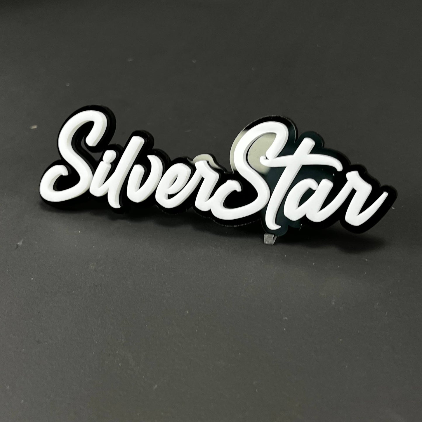 1PC SilverStar 3D Acrylic Badge - Car Truck Emblem Fender Tailgate Trunk Sticker