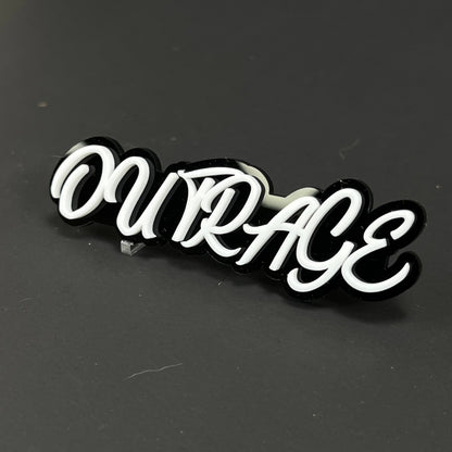 1PC OUTRAGE 3D Acrylic Badge - Car Truck Emblem Fender Tailgate Trunk Sticker