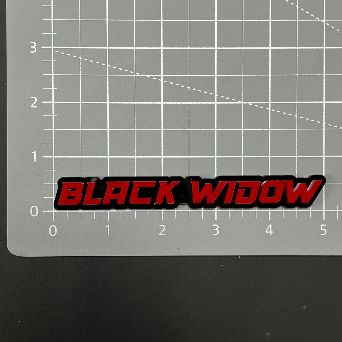 1PC BLACK WIDOW 3D Acrylic Badge - Car Truck Emblem Fender Sticker