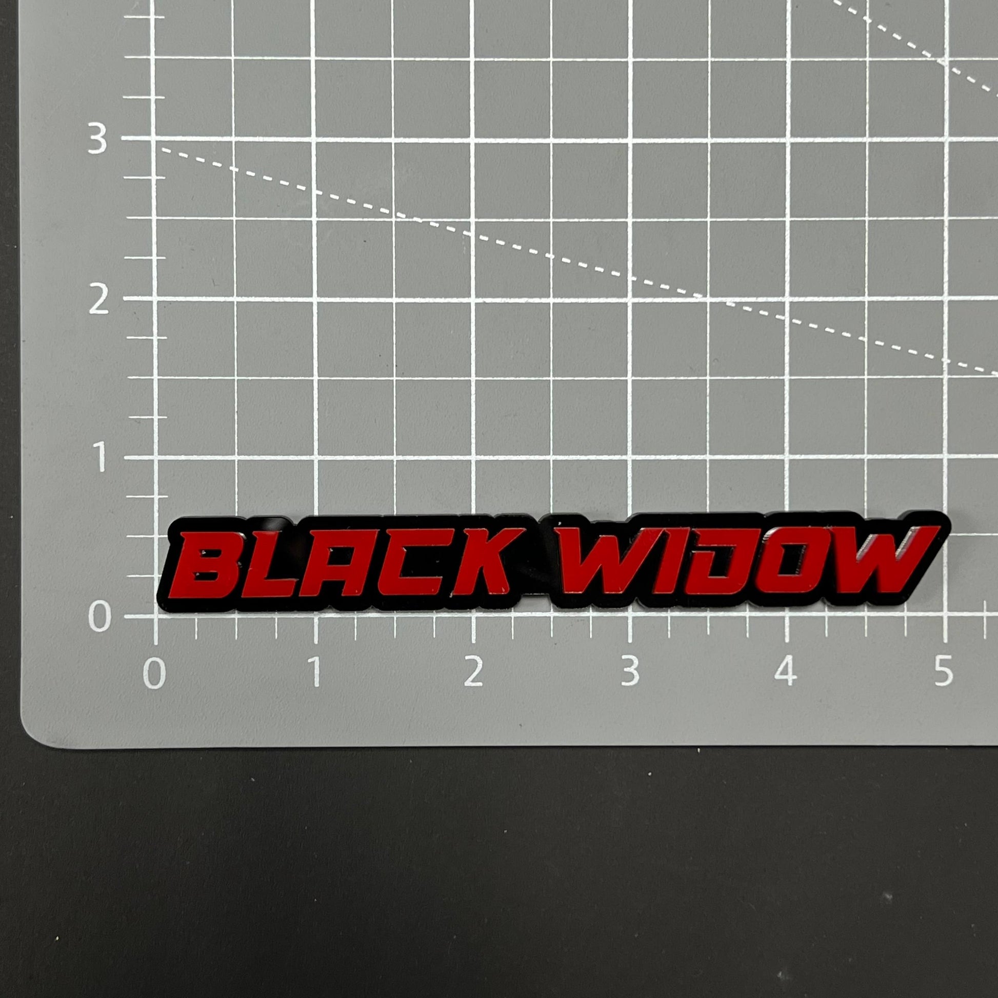 1PC BLACK WIDOW 3D Acrylic Badge - Car Truck Emblem Fender Sticker