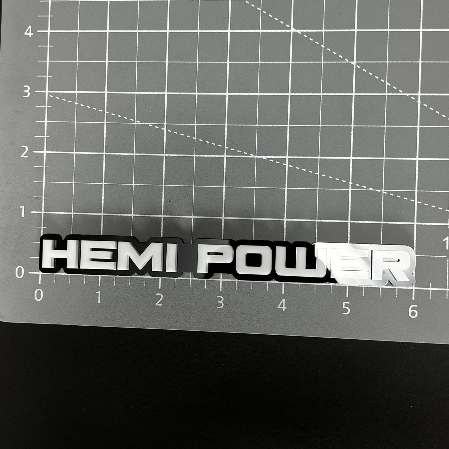 1PC HEMI POWER 3D Acrylic Badge - Car Truck Emblem Fender Tailgate Trunk Sticker