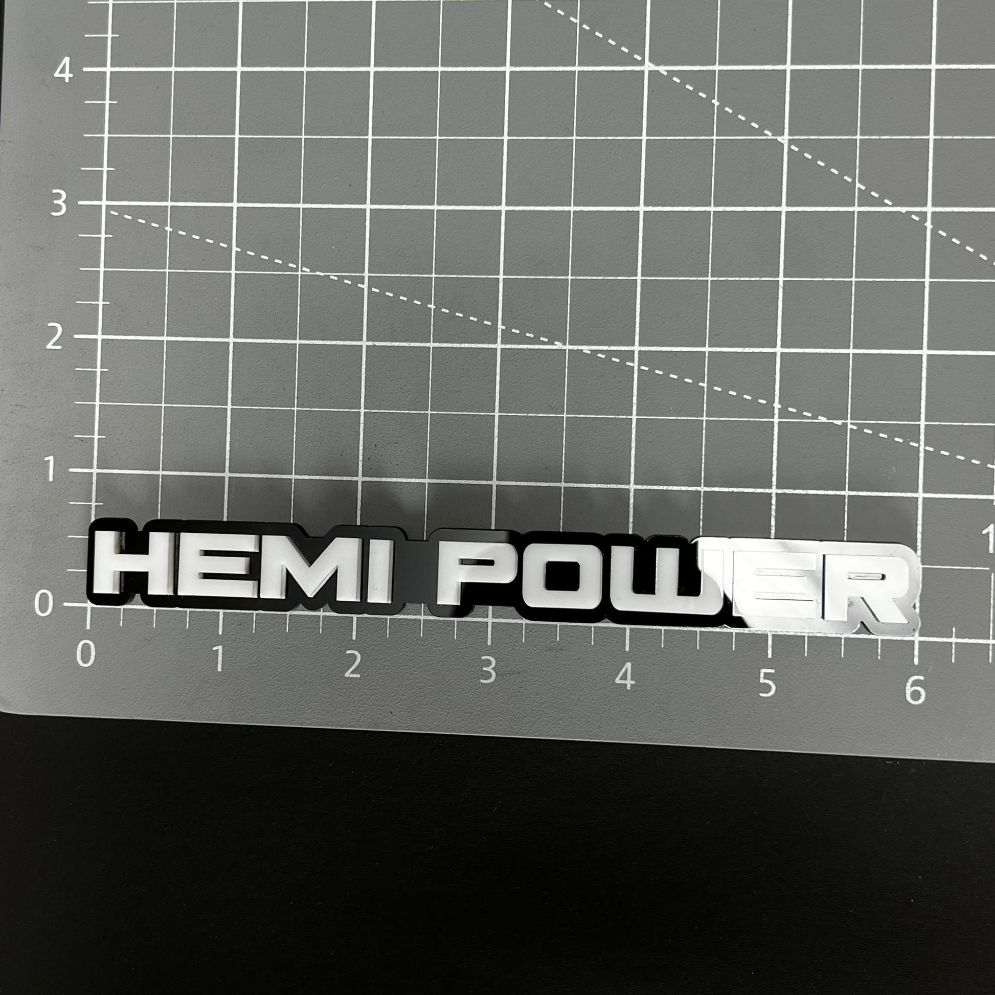 1PC HEMI POWER 3D Acrylic Badge - Car Truck Emblem Fender Tailgate Trunk Sticker