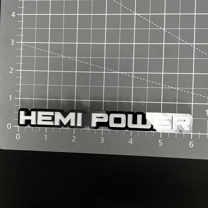 1PC HEMI POWER 3D Acrylic Badge - Car Truck Emblem Fender Tailgate Trunk Sticker