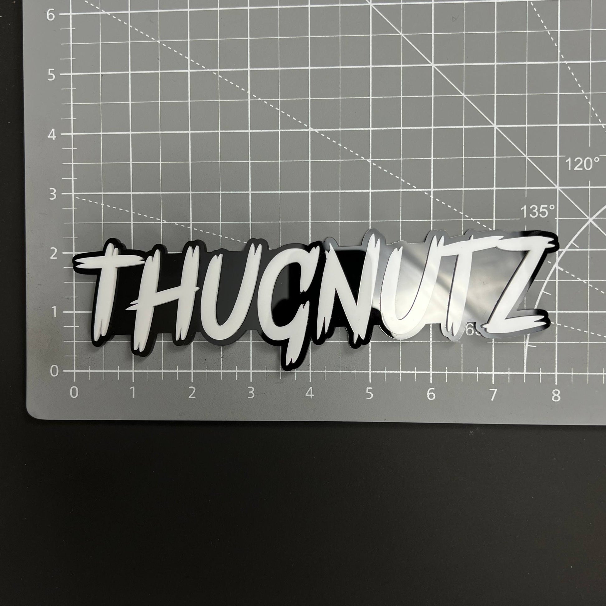 1PC THUGNUTZ 3D Acrylic Badge - Car Truck Emblem Fender Tailgate Trunk Sticker