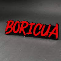 1PC BORICUA 3D Acrylic Badge - Car Truck Emblem Fender Tailgate Trunk Sticker