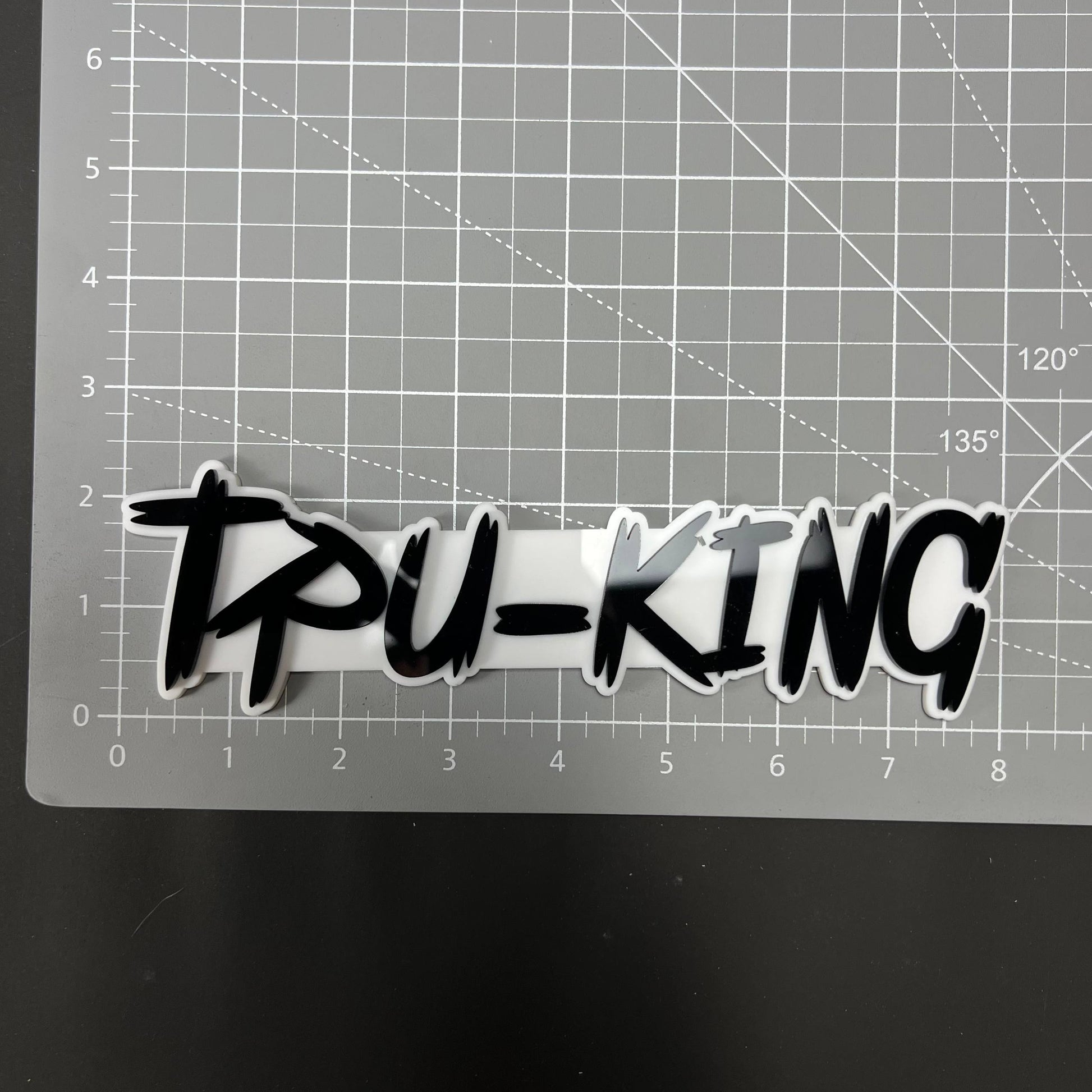 1PC TPU-KING 3D Acrylic Badge - Car Truck Emblem Fender Tailgate Trunk Sticker