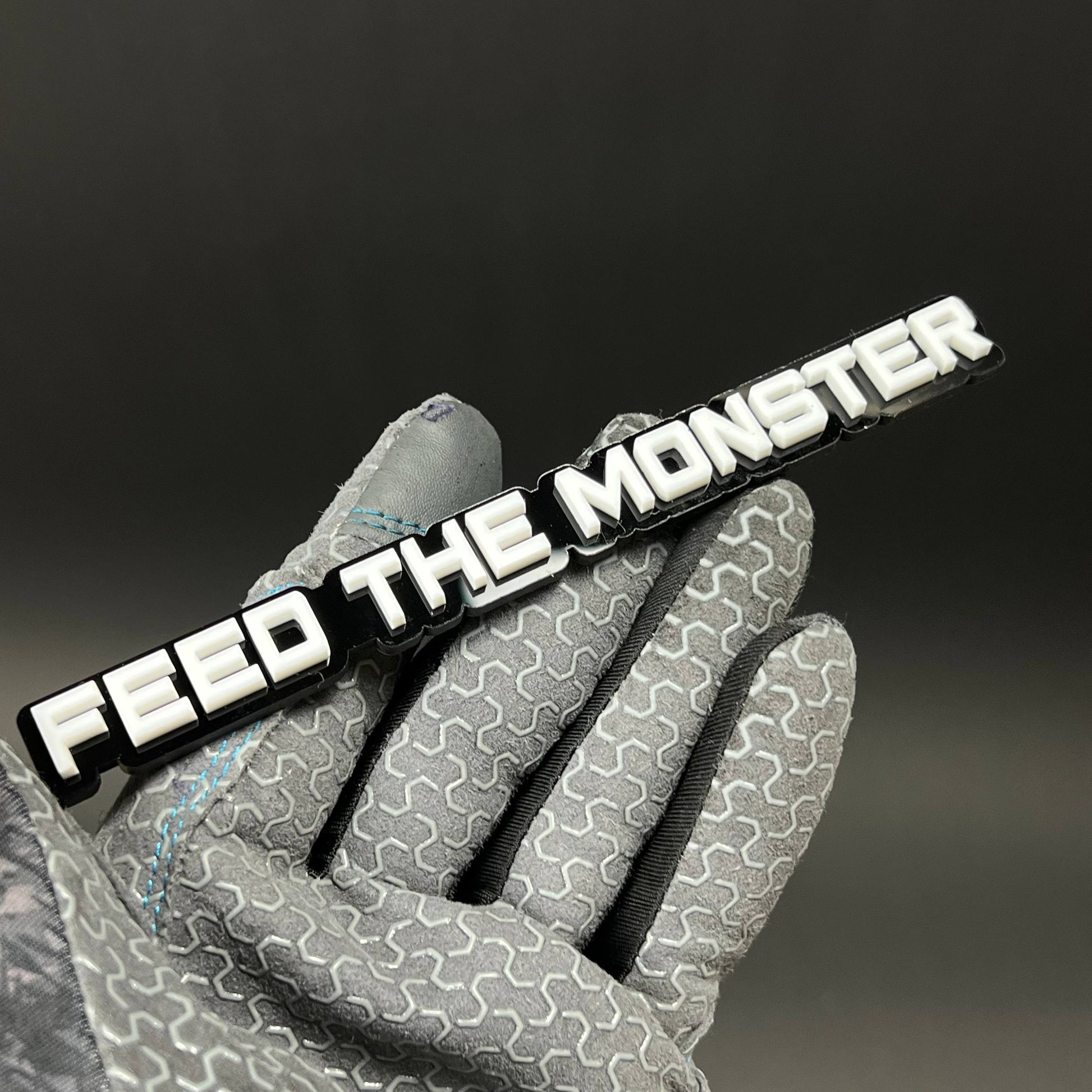1PC FEED THE MONSTER 3D Acrylic Badge - Car Truck Emblem Fender Sticker