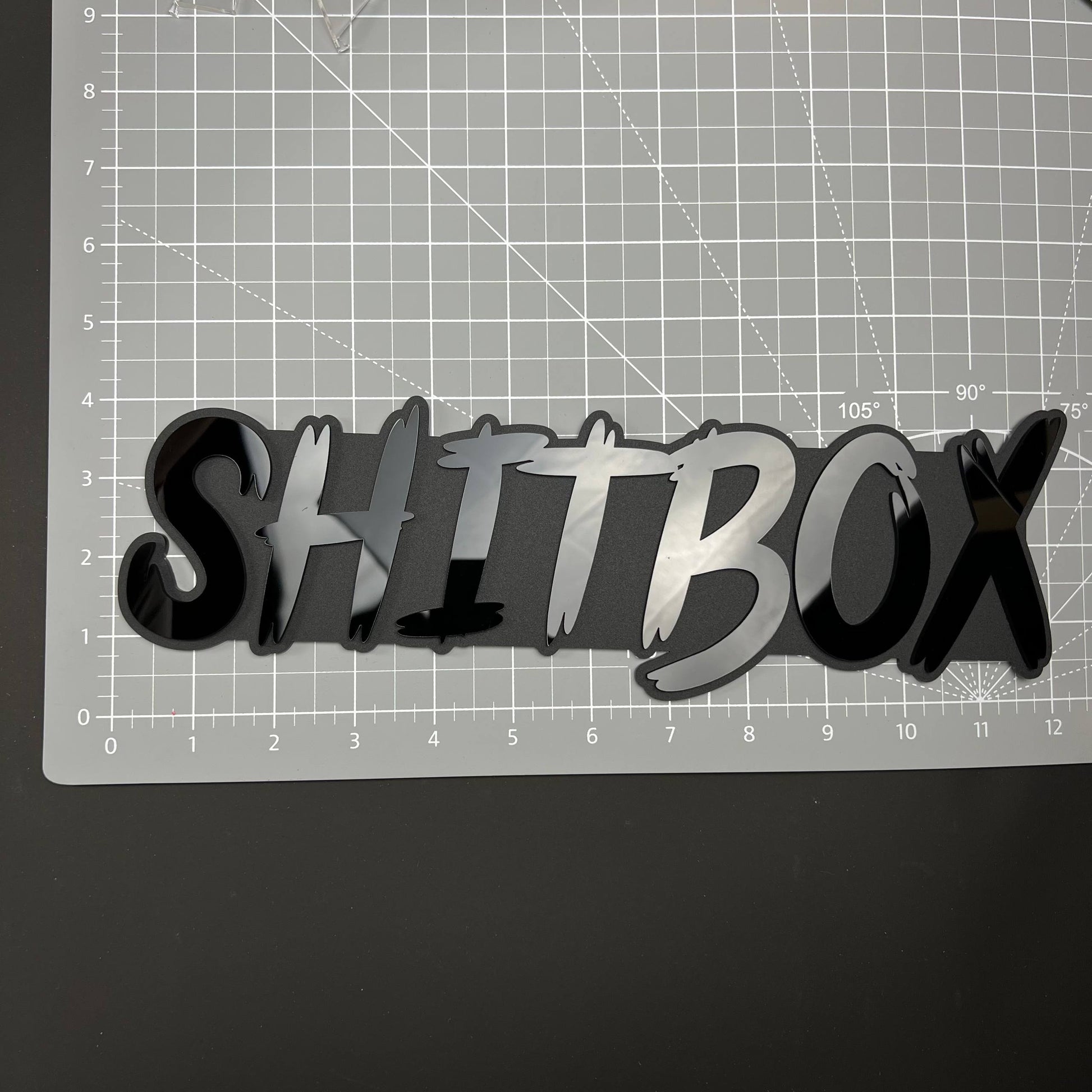 1PC SHITBOX 3D Acrylic Badge - Car Truck Emblem Fender Tailgate Trunk Sticker
