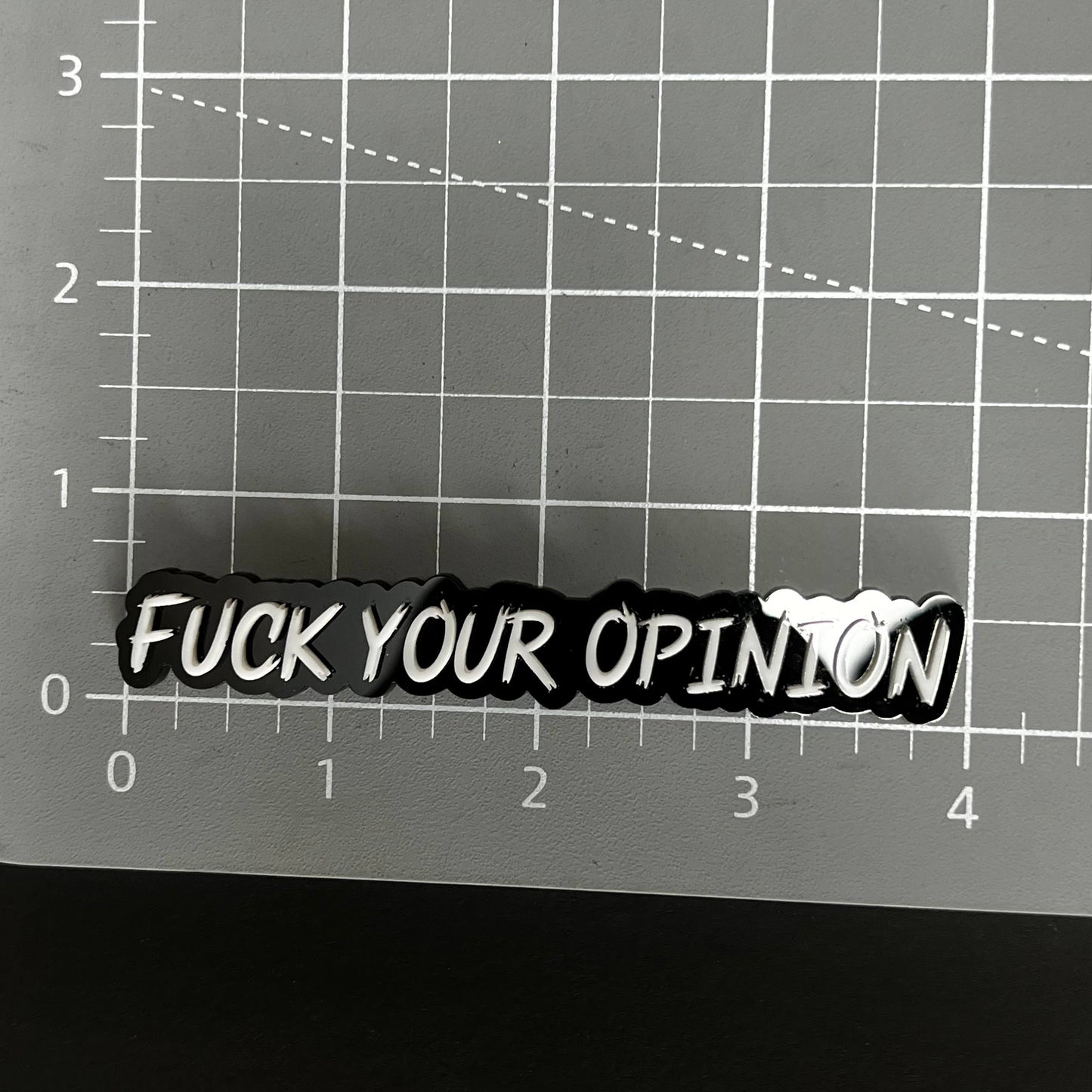 1PC FUCK YOUR OPINION 3D Acrylic Badge - Car Truck Emblem Fender Sticker