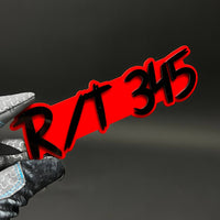 1PC R/T 345 3D Acrylic Badge - Car Truck Emblem Fender Tailgate Trunk Sticker