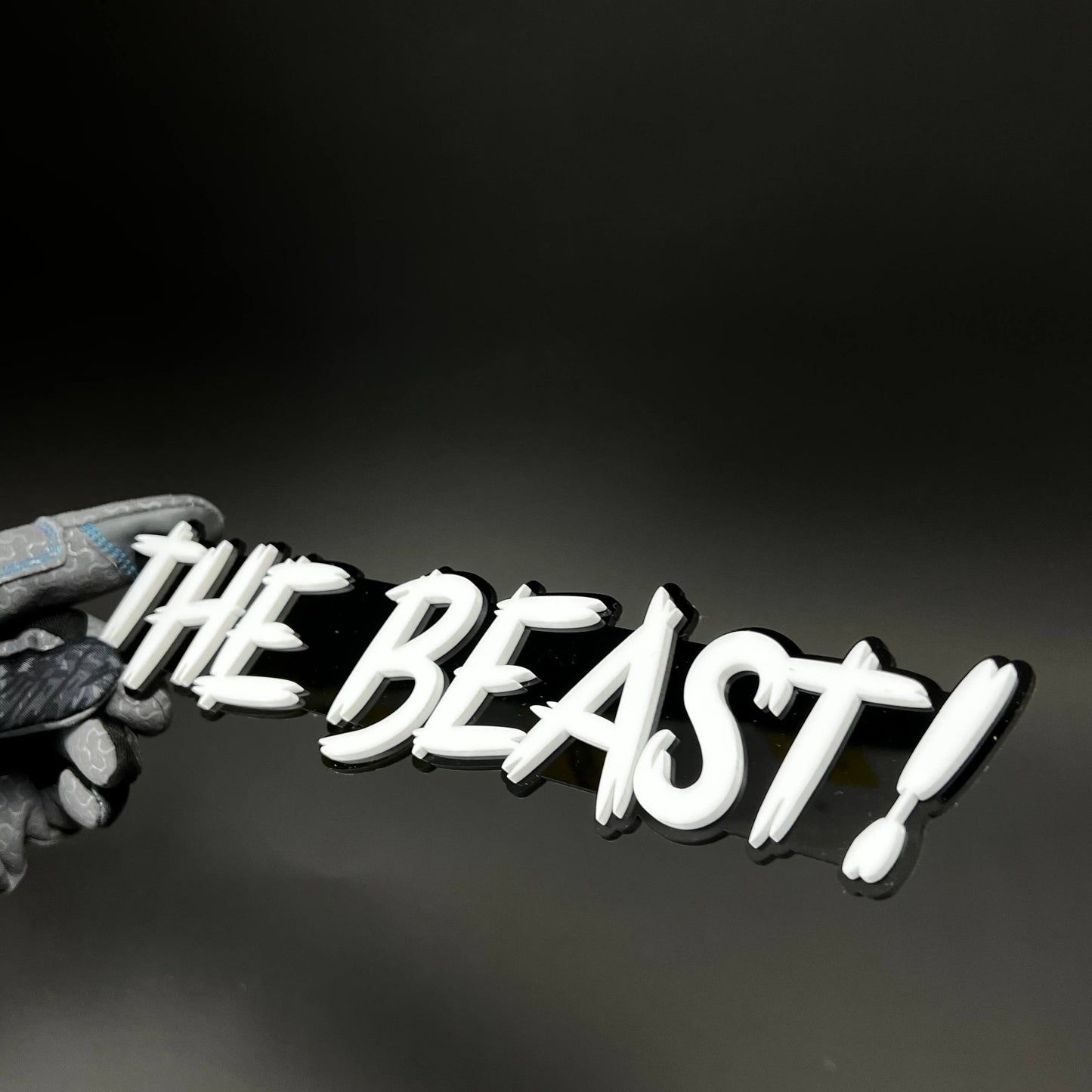 1PC THE BEAST! 3D Acrylic Badge - Car Truck Emblem Fender Tailgate Trunk Sticker