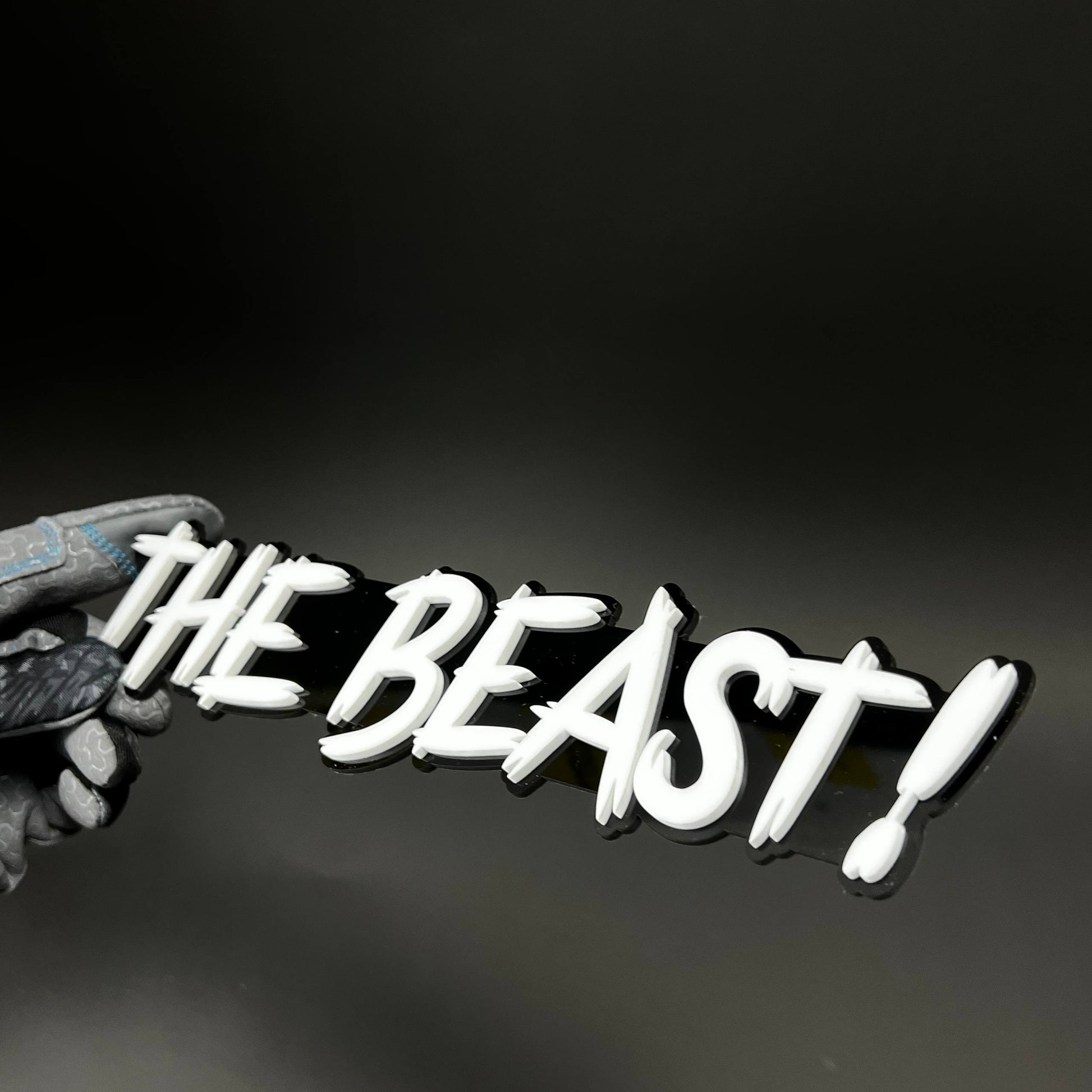 1PC THE BEAST! 3D Acrylic Badge - Car Truck Emblem Fender Tailgate Trunk Sticker