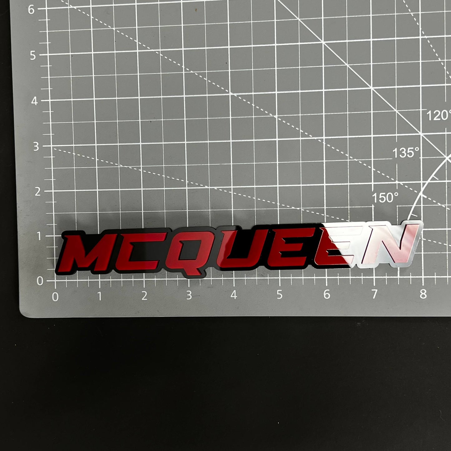 1PC MCQUEEN 3D Acrylic Badge - Car Truck Emblem Fender Tailgate Trunk Sticker