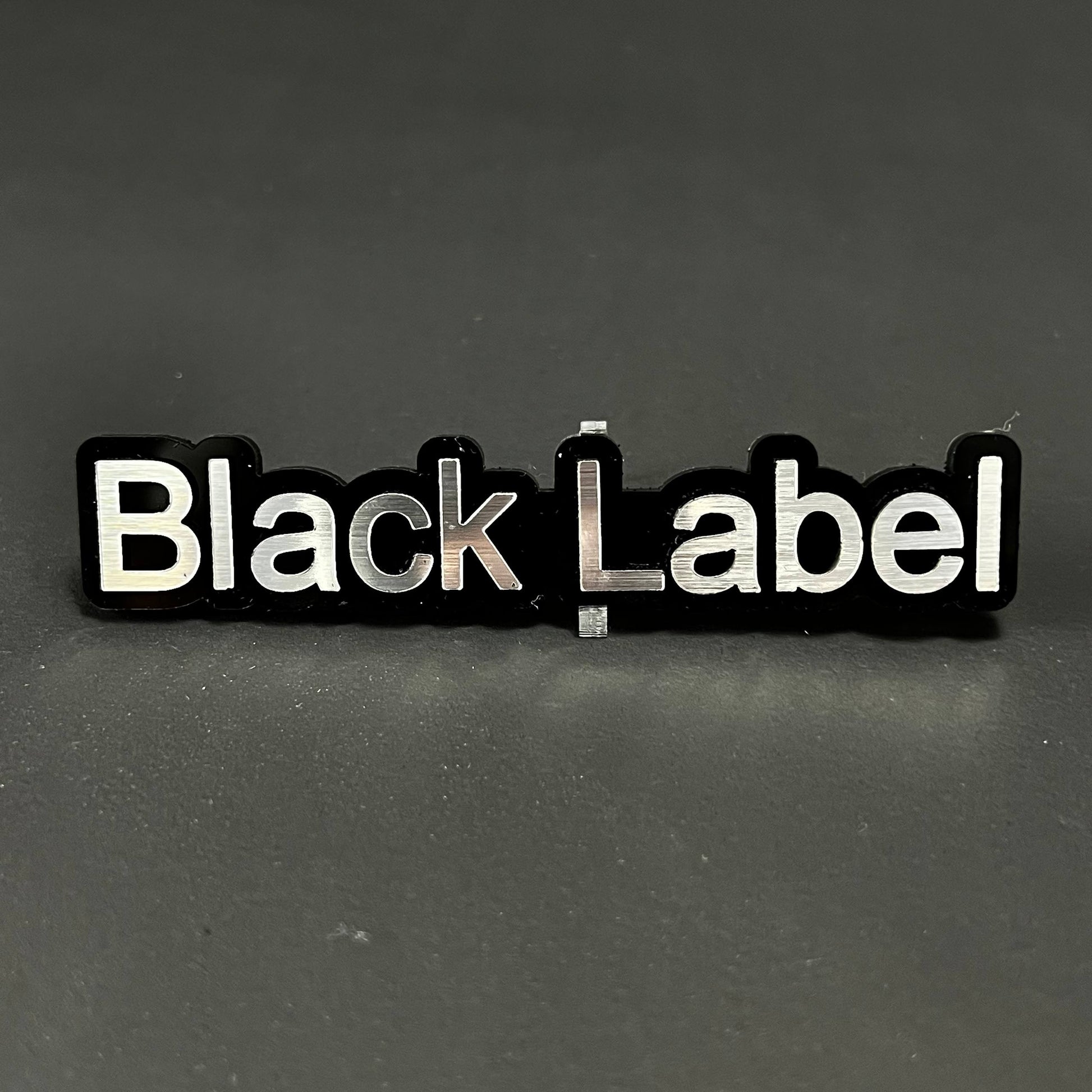 1PC Black Label 3D Acrylic Badge - Car Truck Emblem Fender Sticker