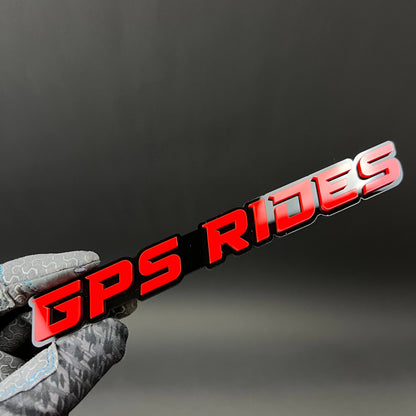 1PC GPS RIDES 3D Acrylic Badge - Car Truck Emblem Fender Tailgate Trunk Sticker