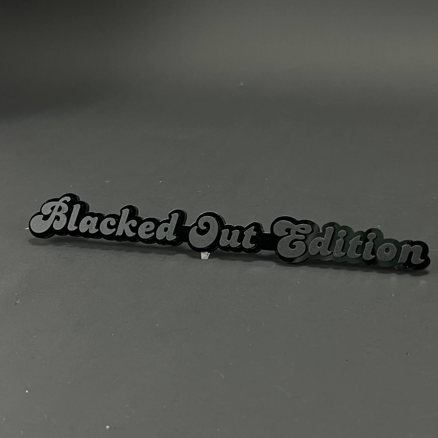 1PC Blacked Out Edition 3D Acrylic Badge - Car Truck Emblem Fender Sticker