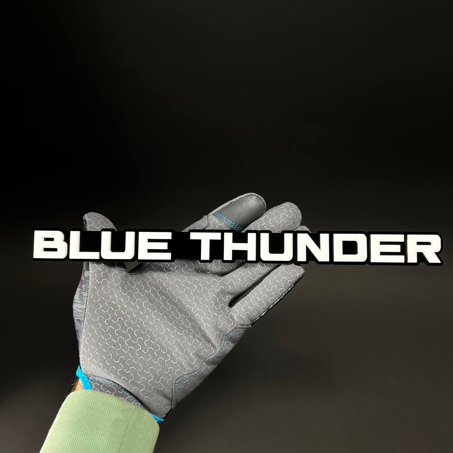 1PC BLUE THUNDER 3D Acrylic Badge - Car Truck Emblem Fender Sticker