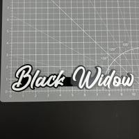 1PC Black Widow (White) 3D Acrylic Badge - Car Truck Emblem Fender Tailgate Trunk Sticker