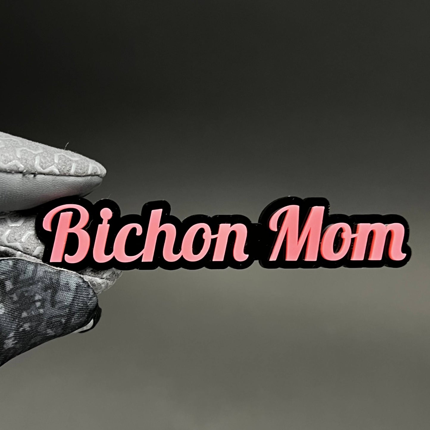 1PC Bichon Mom 3D Acrylic Badge - Car Truck Emblem Fender Tailgate Trunk Sticker