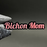 1PC Bichon Mom 3D Acrylic Badge - Car Truck Emblem Fender Tailgate Trunk Sticker