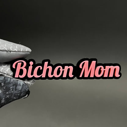 1PC Bichon Mom 3D Acrylic Badge - Car Truck Emblem Fender Tailgate Trunk Sticker