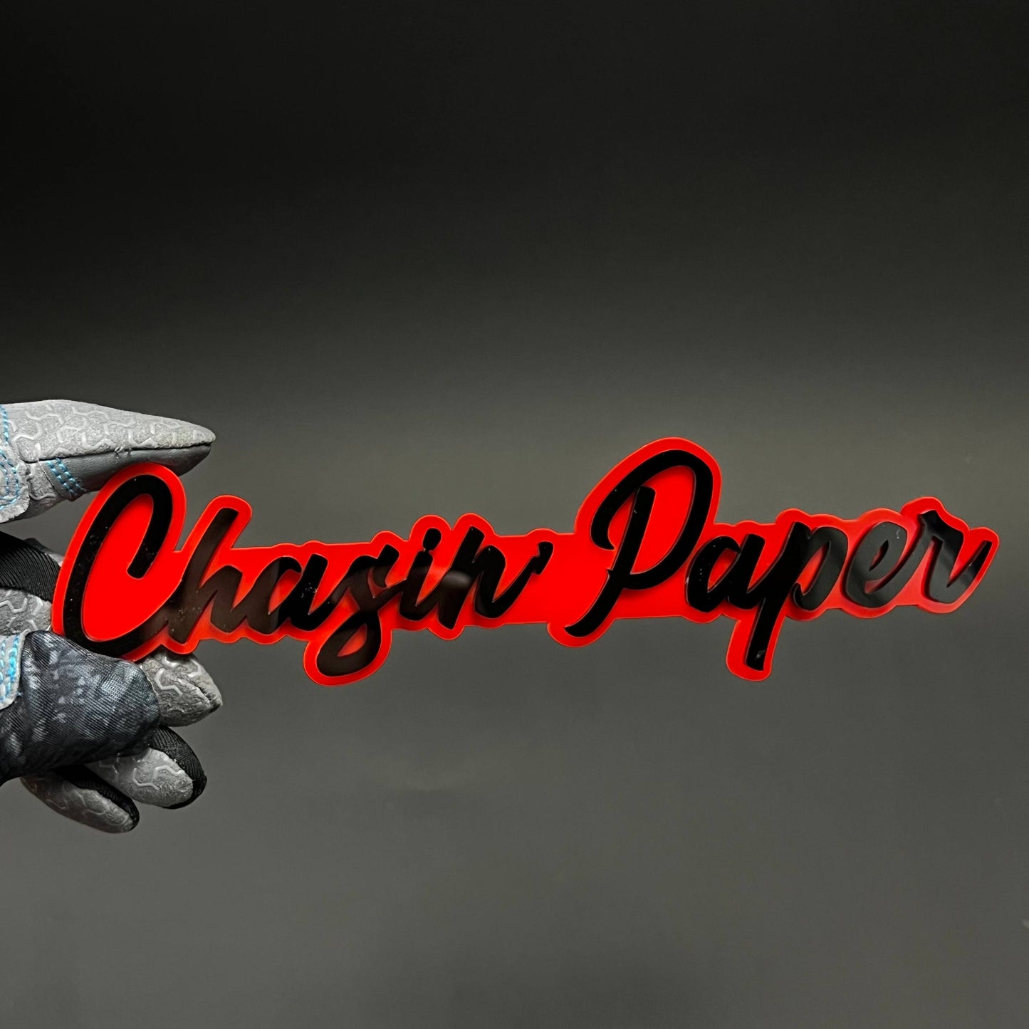 1PC Chasin Paper 3D Acrylic Badge - Car Truck Emblem Fender Sticker