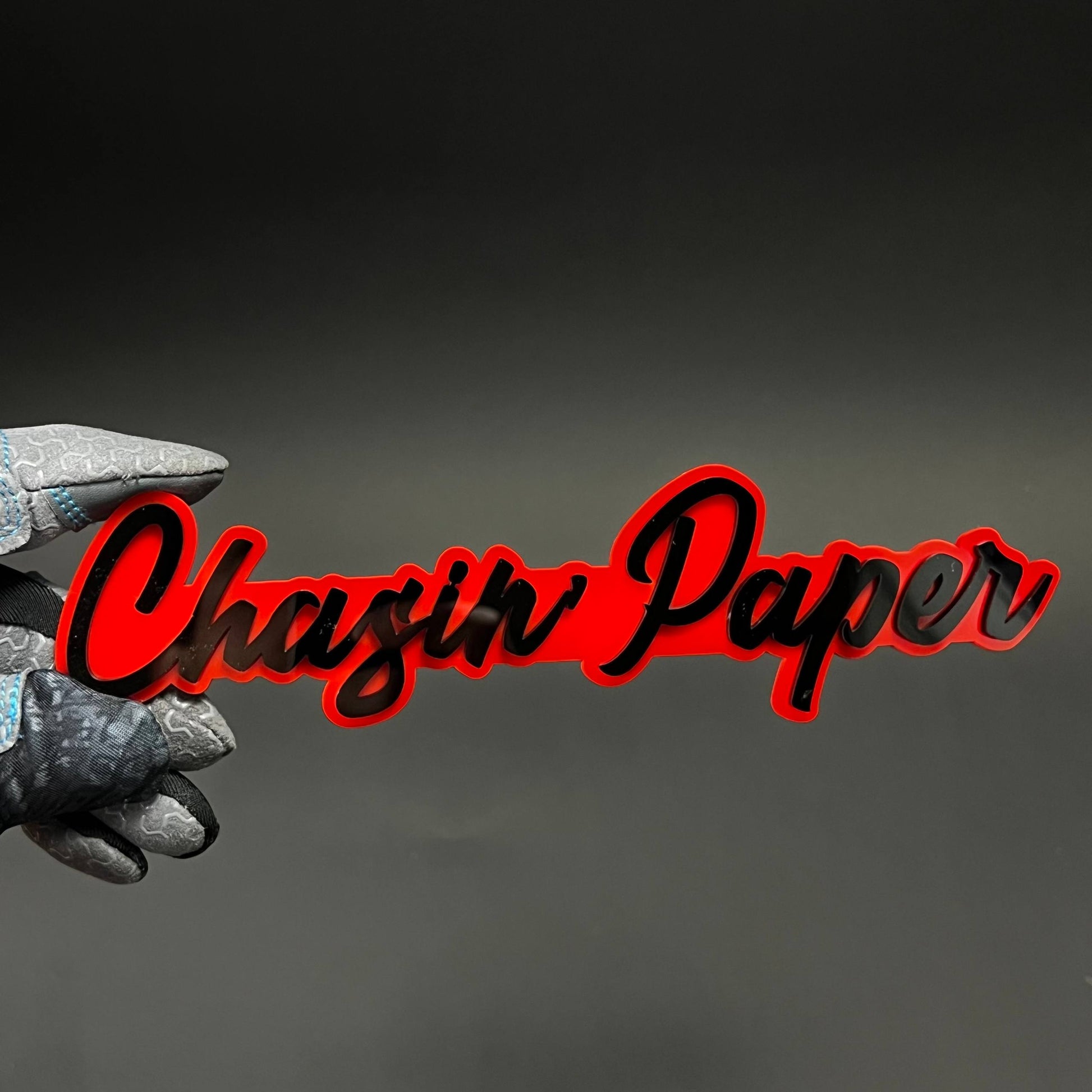 1PC Chasin Paper 3D Acrylic Badge - Car Truck Emblem Fender Sticker