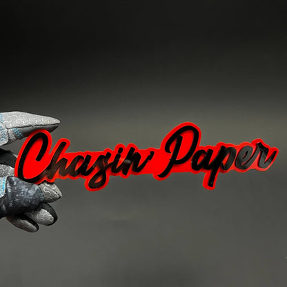 1PC Chasin Paper 3D Acrylic Badge - Car Truck Emblem Fender Sticker