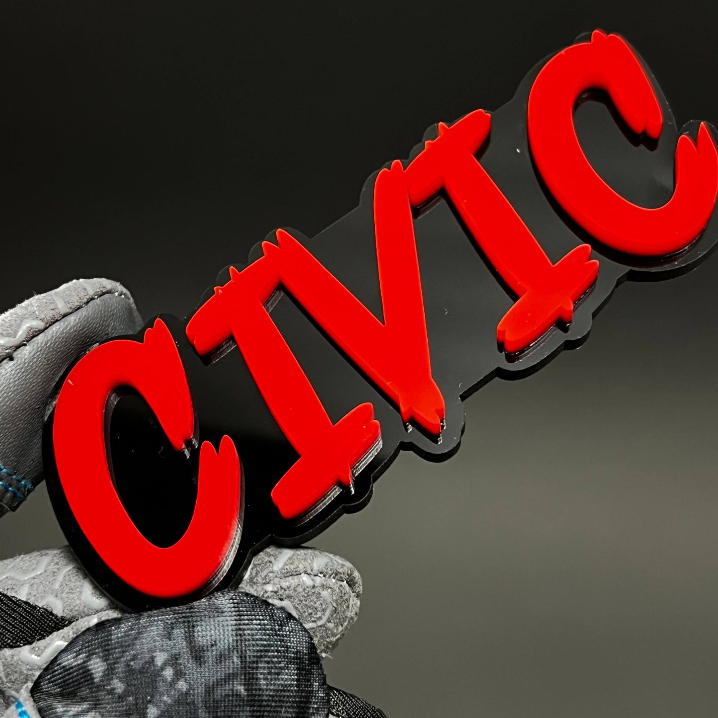 1PC CIVIC 3D Acrylic Badge - Car Truck Emblem Fender Tailgate Trunk Sticker
