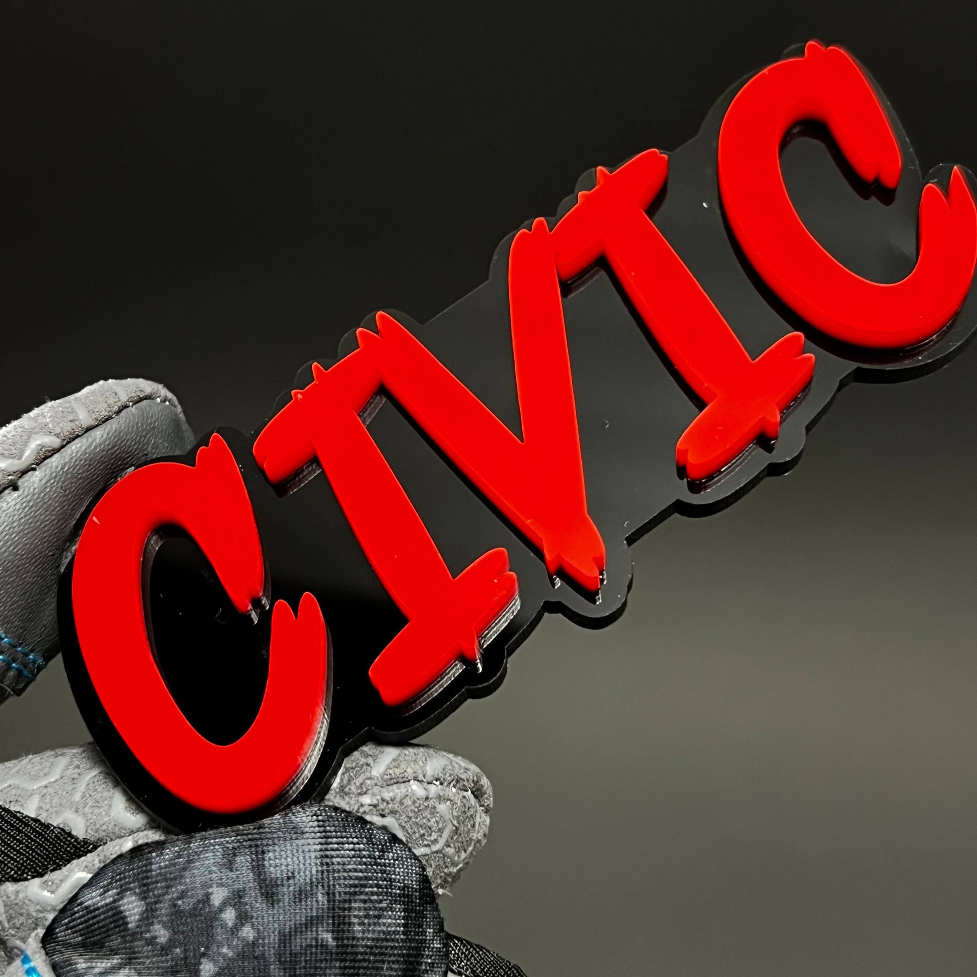 1PC CIVIC 3D Acrylic Badge - Car Truck Emblem Fender Tailgate Trunk Sticker