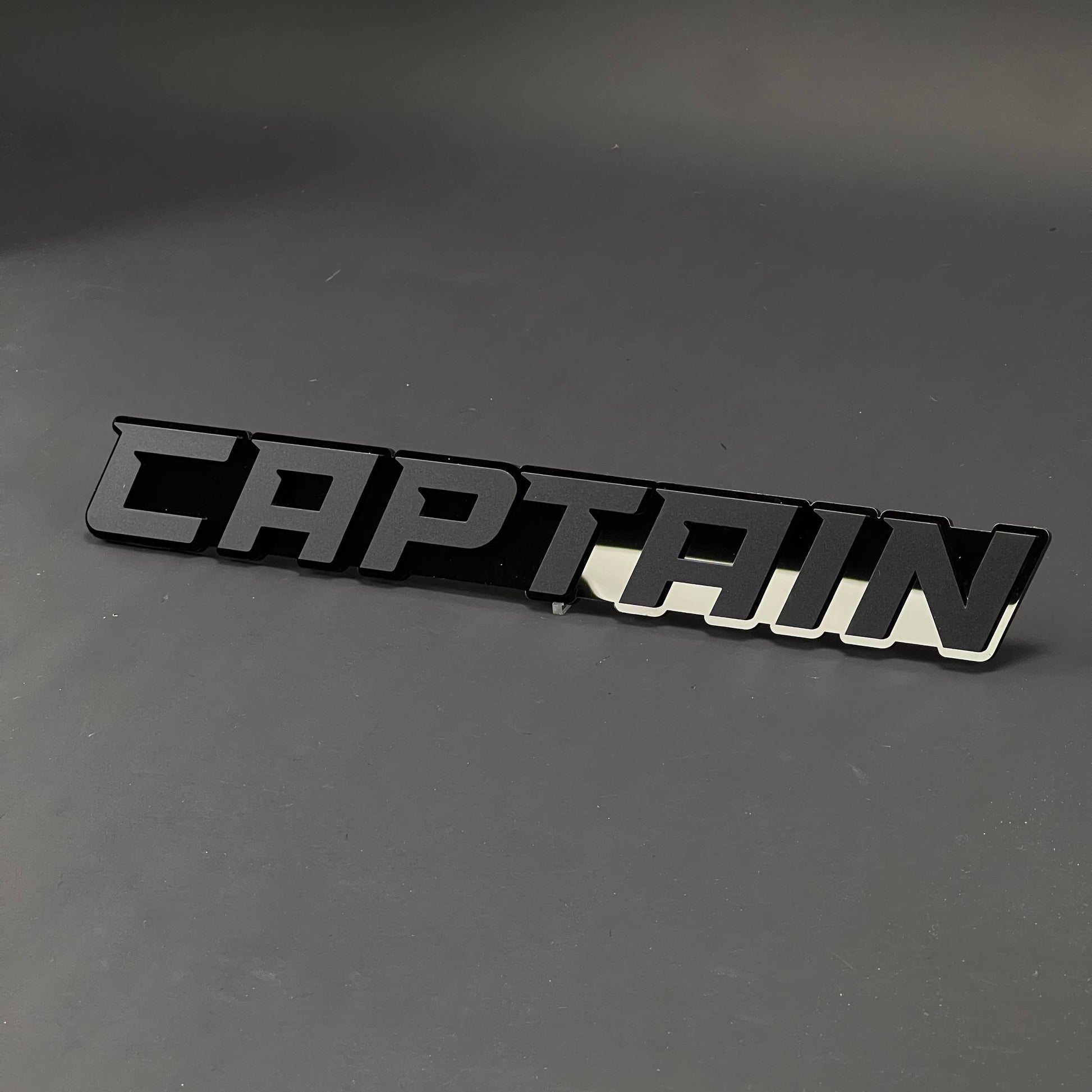 1PC CAPTAIN 3D Acrylic Badge - Car Truck Emblem Fender Tailgate Trunk Sticker