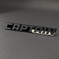 1PC CAPTAIN 3D Acrylic Badge - Car Truck Emblem Fender Tailgate Trunk Sticker